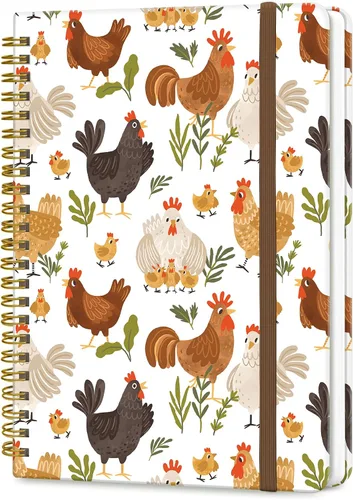 Vista 7 de Cuaderno de Diario en Espiral, Cuadernos Lindos A5 para Mujeres y Hombres, Cuaderno de Tapa Dura con Rayas Universitarias para Trabajo y Toma