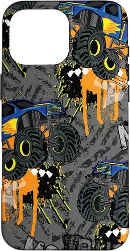 Vista 19 de Funda para iPhone 17 con diseño de Monster Truck Lover para hombres y niños