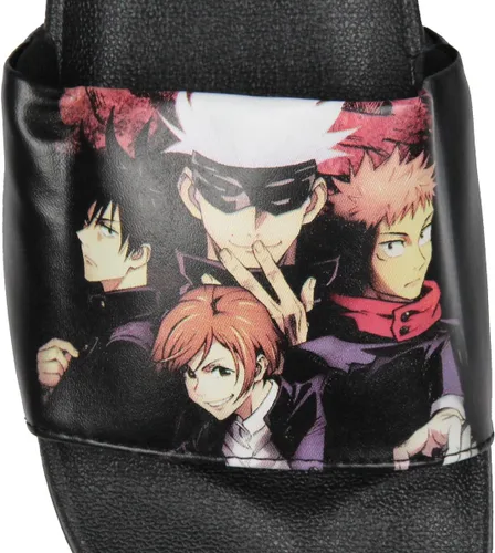Vista 2 de Seven Times Six Jujutsu Kaisen - Sandalias sin cordones para hombre, diseño de personajes de anime