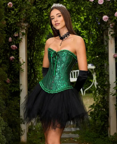 Vista 137 de SZIVYSHI Corsé para mujer, lencería moldeadora, body con cintura de encaje