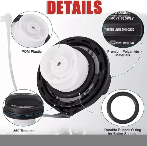 Vista 4 de Gas Fuel Tank Cap Compatible With Hyundai For Accent 2006-2020 For Azera 2006-2017 For Elantra 2006-2020 Fuel Gas Tank Filler Cap Cover 31010-3L600