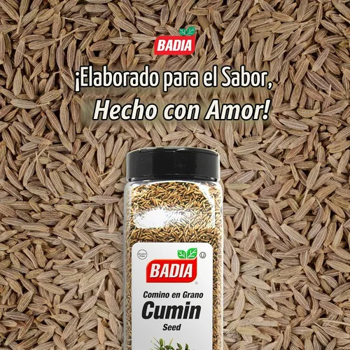 Vista 5 de Badia Semillas de comino, 16 onzas, semillas de comino enteras, sabor aromático para cocinar, mezclas de especias y condimentos Warm, aromatic