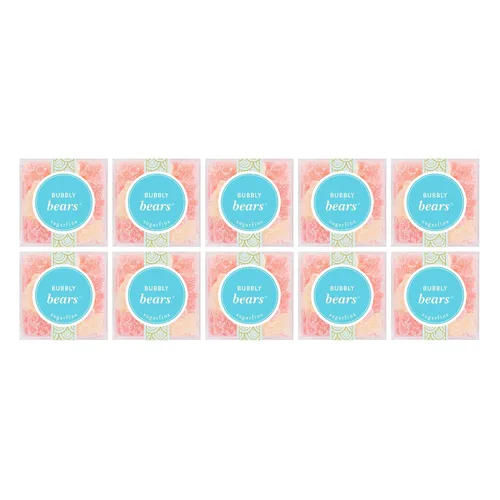 Vista 8 de Sugarfina Bubbly Bears Cubo Pequeño de Caramelo Ositos de Goma, 3.5 oz, 6