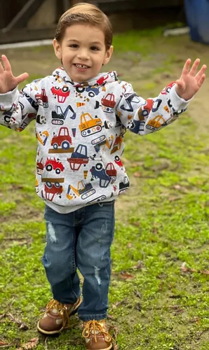 Vista 11 de Sudadera con capucha de forro polar de algodón para niños pequeños 2-7T