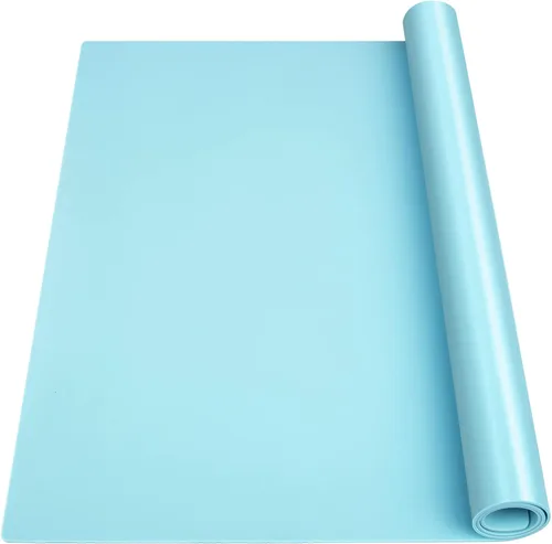 Vista 20 de Tapete de silicona extra grande, tapete de silicona para encimera de cocina, isla, mesa de comedor, protector de encimera, tapete resistente al Negro