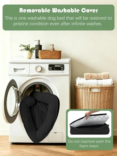 Vista 8 de Spotted Play Cama ortopédica para perros con lados, sofá cama para perros pequeños, sofá cama de espuma de apoyo para mascotas con funda extraíble