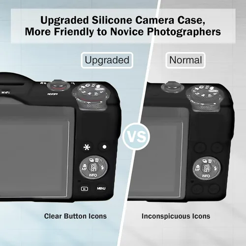 Vista 8 de Easy Hood Funda para cámara digital Canon Powershot G7 X Mark III, funda protectora de silicona suave con marcador de botón Funda extraíble