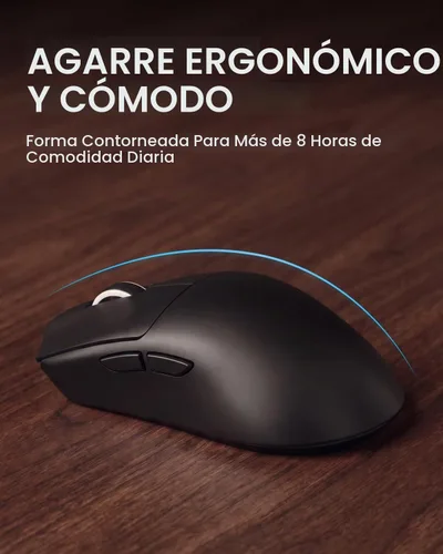 Vista 7 de SEUNKWANG EWEADN V3 Combo de Teclado y Mouse Inalámbrico con Retroiluminación Azul, Panel Metálico, Teclado y Mouse de Computadora Recargable
