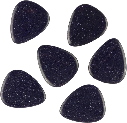 Vista 76 de Púa de Guitarra o Bajo de Piedra Amatista - Calibre Ultra Pesado de 3.0 mm - Forma 351 - Púa Exótica Artesanal de Gema Especial - 1 Paquete