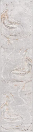 Vista 8 de SAFAVIEH Orchard Collection - Alfombra decorativa de 4 pies 5 pulgadas x 6 pies 5 pulgadas, gris y azul, diseño abstracto moderno, no desprende