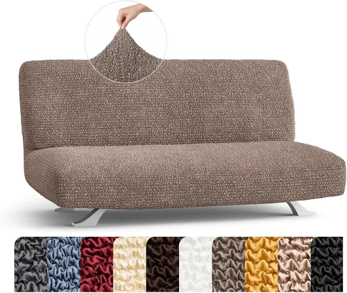 Vista 13 de PAULATO BY GA.I.CO. Funda elástica para sofá de futón de 1 pieza, funda bielástica para sofá cama sin brazos, protector de muebles, lavable a