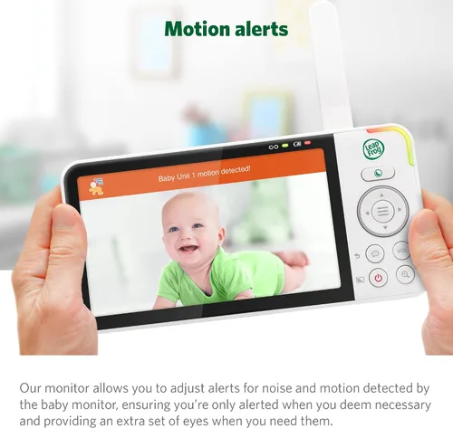 Vista 8 de LeapFrog Monitor de bebé LF925HD con cámara y audio, monitor de bebé de acceso remoto WiFi de 1080p, cámara panorámica e inclinación de 360°, zoom