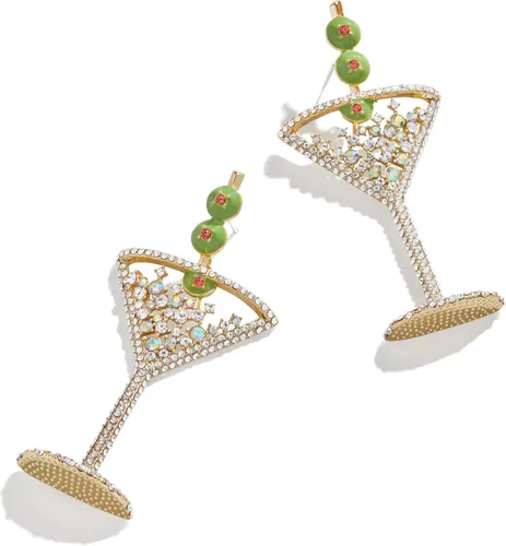 Vista 9 de BaubleBar Pendientes Temáticos de Comida y Bebida, Pendientes de Novedad para Mujer, Joyería de Disfraz