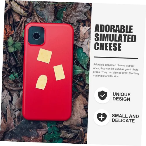 Vista 9 de Alasum 60 piezas de mini queso simulado de escritorio de juguetes artificiales para mini juguetes de comida falsos pasteles falsos alimentos queso