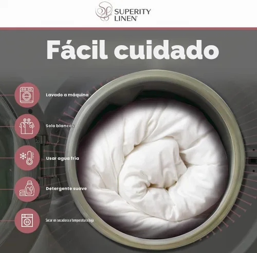 Vista 8 de Superity Luxurious Hotel Quality Funda de edredón tamaño individual – 100% algodón suave y cómodo – Diseñada para edredón tamaño individual – 200