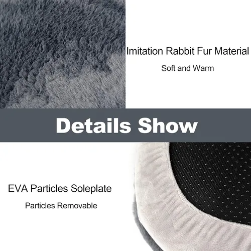 Vista 2 de Linkidea Calentadores de pies eléctricos con calefacción USB para hombres y mujeres, calentador de pies con almohadilla térmica, color gris