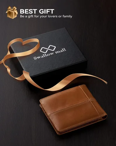Vista 7 de Cartera de cuero auténtico, RFID, 16 ranuras para tarjetas, plegable, ventana para identificación, para hombre