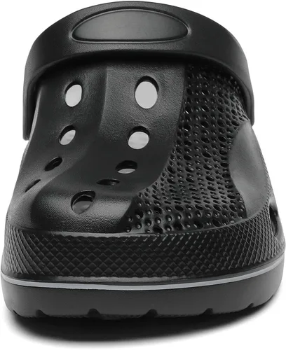 Vista 4 de SOSOWHLTE Zuecos con soporte de arco para hombre y mujer, zapatos de jardín, pantuflas de playa para exteriores con plantilla acolchada extraíble