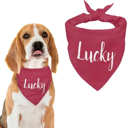 Vista 35 de Bandana personalizada para perro con nombre de poliéster, bandana personalizada para perro, triángulo, bufanda personalizada para mascotas