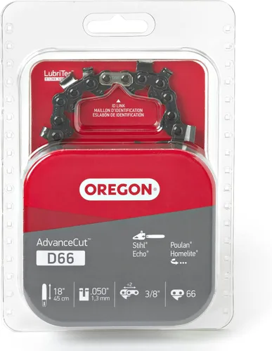 Vista 5 de Oregon D66 AdvanceCut Replacement Chainsaw Chain for 18-Inch Guide Bars, 66 Drive Links, Pitch: 3/8", .050" Gauge, Fits Echo, Craftsman, Homelite