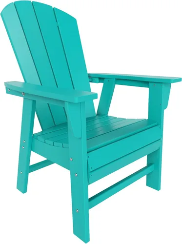 Vista 15 de HDPE Laguna Adirondack - Silla de comedor casual para patio, color negro