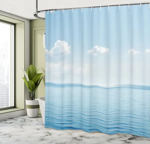 Vista 4 de Cortina para ducha Ambesonne extra larga, diseño de las cuatro estaciones