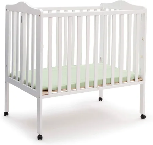 Vista 12 de Delta Children Cuna portátil plegable mini para bebé con colchón de 1.5 pulgadas - Certificado Greenguard Gold, gris
