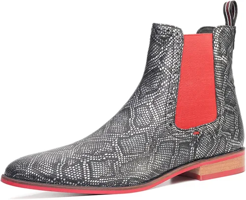 Vista 5 de Carlos Santana Botas Chelsea Carlos Mantra cuero de becerro negra.