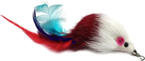 Vista 2 de Pet Fit for Life 7 piezas - Plus Bonus - Plumas de repuesto y peludo suave para varitas interactivas de juguete para gatos y gatitos..