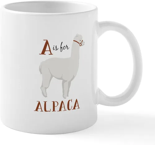 Vista 7 de CafePress 100% Alpaca Mugs Taza de café de cerámica de 11 oz (11.0 fl oz)