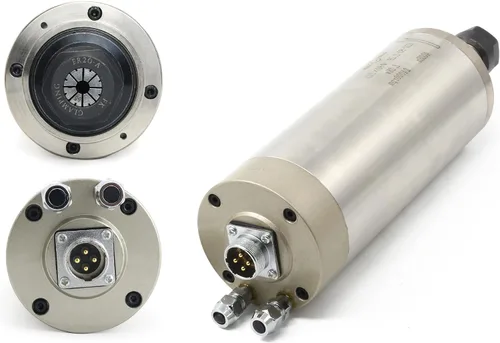 Vista 8 de RATTMMOTOR Motor de husillo refrigerado por agua de 2.2KW 110V 3.150 in, 24000RPM Motor de husillo de alta velocidad ER20 Collet 15A 400HZ