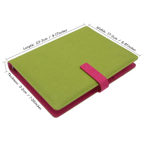 Vista 8 de HXRTANGS A5 Refillable Notebook, Ring Binder Journal Personal Organizer with Lined Paper + Planner Stickers + Subject Dividers + Index Tabs +