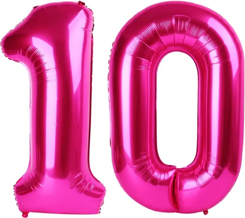 Vista 109 de Globo negro de 40 pulgadas con números del 0 al 9 (cero-nueve), globo de cumpleaños de gran tamaño, globo de helio de aluminio con números grandes
