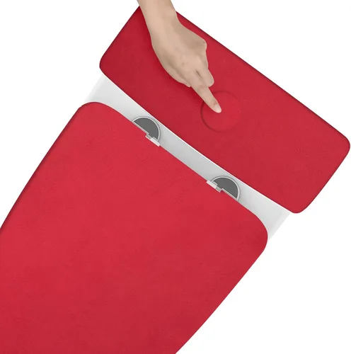 Vista 5 de Cubierta de tapa de inodoro y cubierta de tapa de tanque de inodoro de repuesto con parte inferior elástica para accesorios de decoración de baño