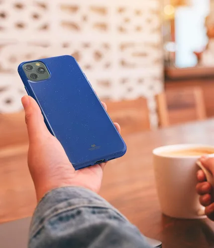 Vista 7 de GOOSPERY Pearl Jelly - Funda delgada de goma para Apple iPhone 11 Pro Max (6.5 pulgadas) (azul marino)