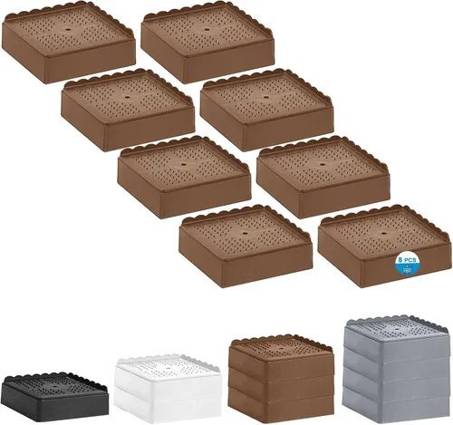 Vista 13 de Elevador de cama de 1 pulgada, 2 pulgadas, 3 pulgadas, 4 pulgadas de alta resistencia, elevador de muebles ajustable para mesa, escritorio, sofá
