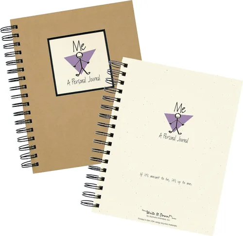 Vista 3 de Write it Down series by Journals Unlimited, Guided Journal, Me, A Personal Journal, tamaño completo 7.5 x 9 pulgadas, tapa dura de papel kraft