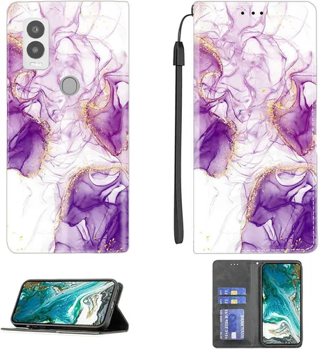 Vista 115 de Aroepurt Funda para UMIDIGI G1 Plus compatible con UMIDIGI G1 Plus Funda para teléfono Funda de piel sintética con función atril magnética CPT15
