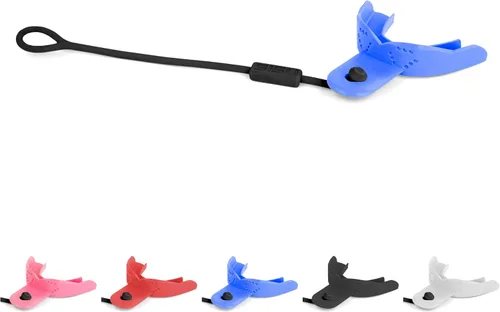 Vista 10 de SISU Protector bucal Tether - Protección preformada con correa para fútbol, hockey, lacrosse, deportes de casco enjaulado – Remoldable hasta 20