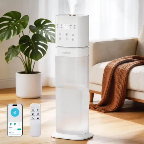 Vista 8 de Humidificador inteligente para habitación grande, humidificadores de 2.1 galón/8 litros para dormitorio con tubo extendido y luz nocturna