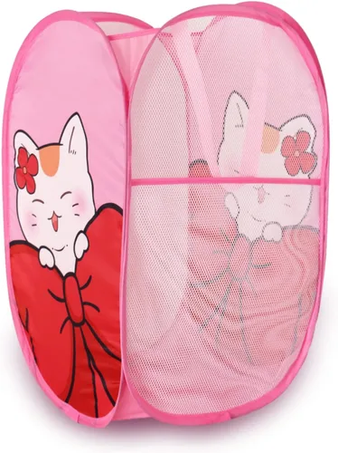 Vista 2 de Bolsa de almacenamiento de ropa sucia plegable tierna con imágenes (3)