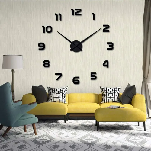 Vista 7 de FASHION in THE CITY Reloj de pared de superficie de espejo 3D DIY, relojes decorativos de pared de gran tamaño, relojes silenciosos sin tictac