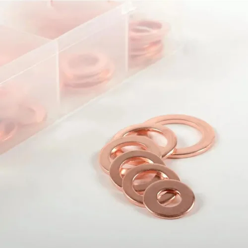 Vista 4 de AnRui 12x18x1.5mm Copper Crush Flat Washer Assortment Kit Flat Ring Metric Sealing Washers Gasket Fitting, M12, 30Pcs