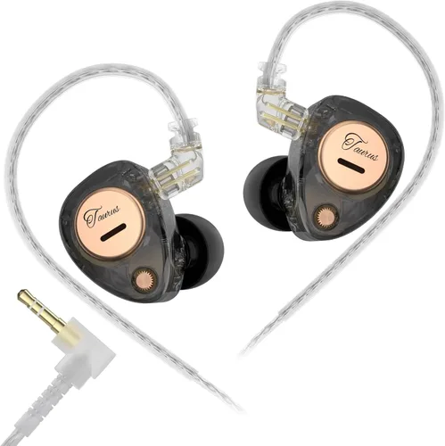 Vista 4 de KZ EDX PRO - Audífonos intrauditivos IEMs estéreo con graves, audífonos con cable de 3.5mm y cable desmontable de 2 pines, audífonos con aislamiento