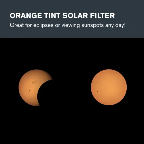 Vista 5 de Celestron 94243 EclipSmart - Filtro para telescopio de eclipse solar, cumple con ISO 12312-2, ajuste seguro con película solar segura, funciona