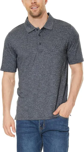 Vista 2 de TACVASEN Men's Golf Polo Shirts Short Sleeve Quick Dry Collared Casual Shirt with Buttons PerformanceT-Shirt