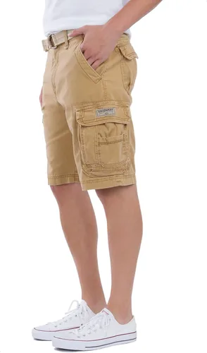 Vista 3 de Unionbay Survivor pantalones cortos de cargo con cinturón para hombre