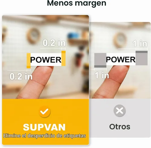 Vista 4 de SUPVAN Máquina etiquetadora con teclado y Bluetooth G15M con tubo