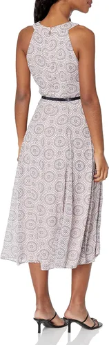 Vista 2 de Tommy Hilfiger Vestido halter con cinturón para mujer