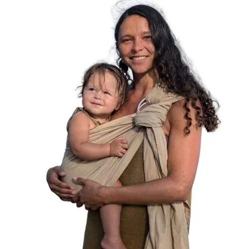 Vista 13 de Portabebés orgánico - Envoltura bohemia de cáñamo y eucalipto para recién nacidos a niños pequeños, no tóxico, certificado ASTM, ergonómico, caja